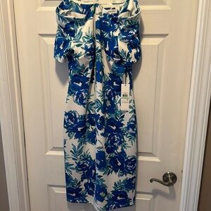 Calvin Klein NWT Elegant Floral Regatta Multi Dress Size 8